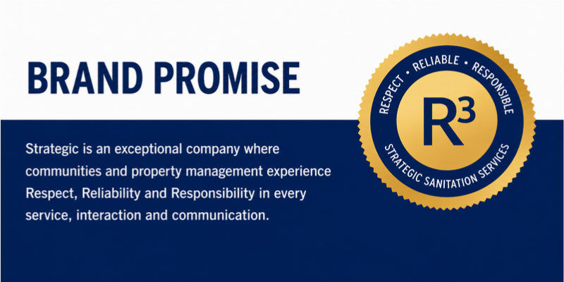 Strategic brand promise built on respect, reliability, and responsibility